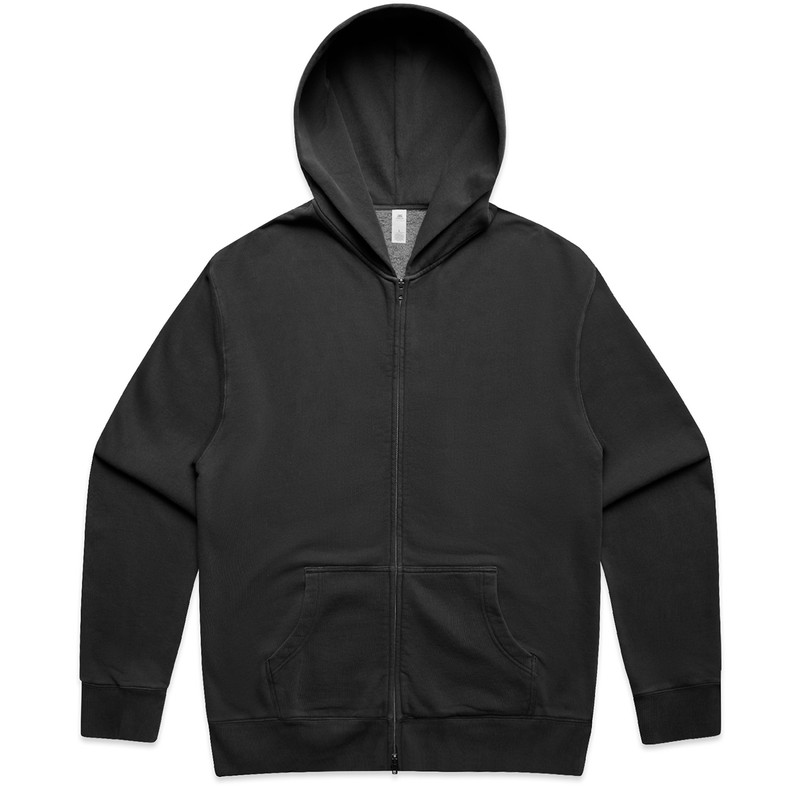 Relax Faded Zip Hood in Faded black